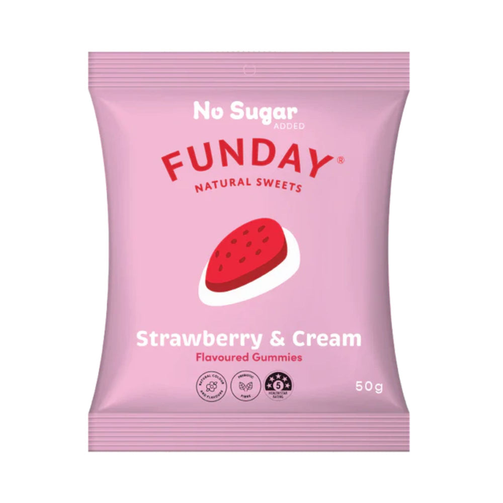 Funday Sweets Strawberry & Cream 50g