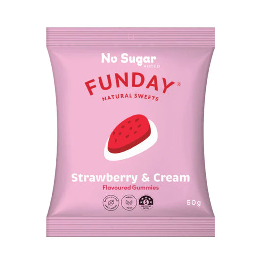 Funday Sweets Strawberry & Cream 50g