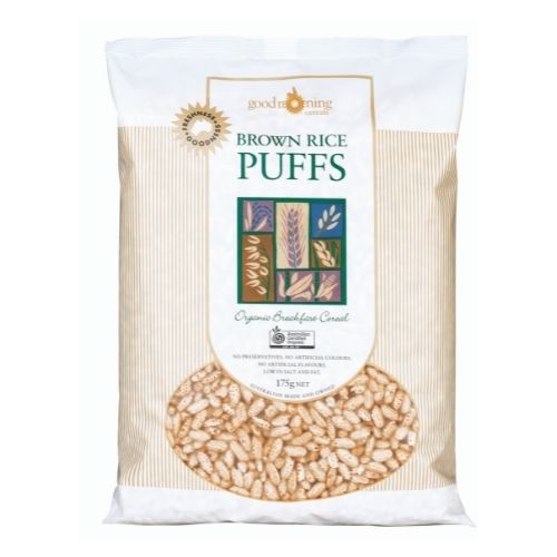 Organic Brown Rice puffs 175g Good Morning Cereals