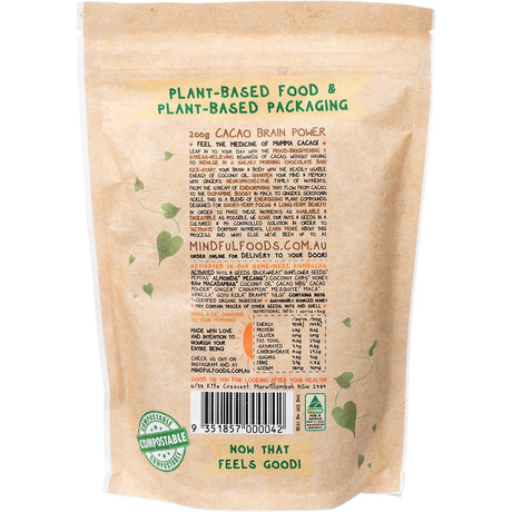 Mindful Foods Cacao Brain Power Granola Organic & Activated 200g