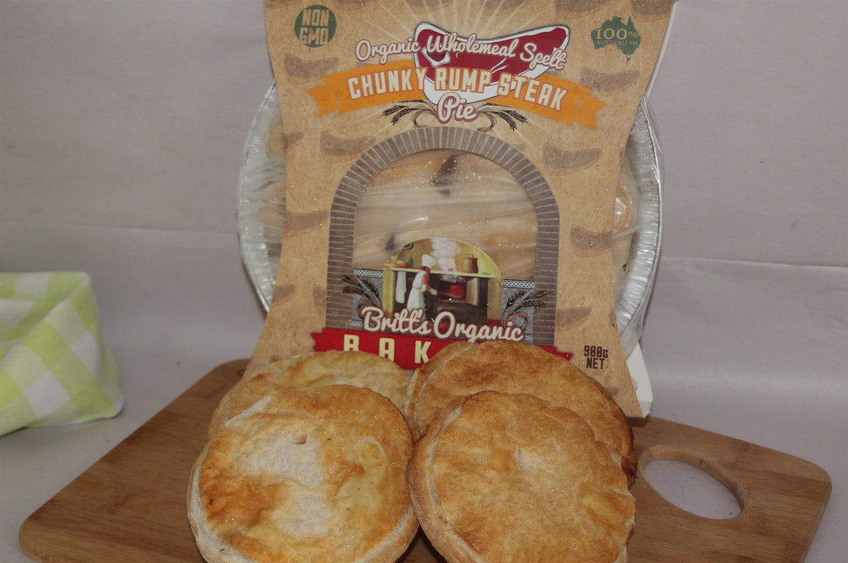 Britt's Organic Spelt Chunky Steak Pie (Large) serves 6