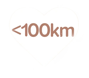 less than 100km less than 100km