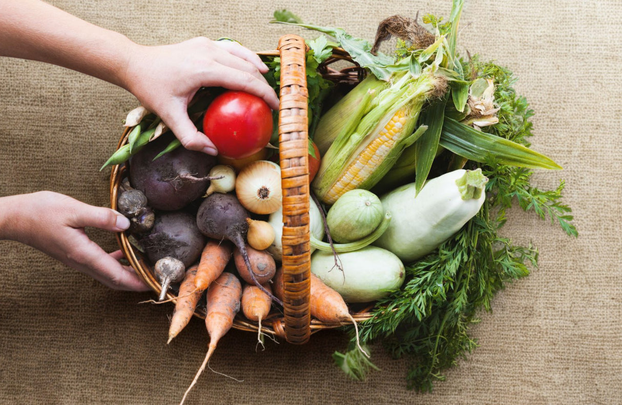 Weekly basics box  - bread, eggs, milk, Organic fruit and veg